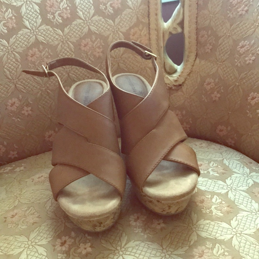 Tan Wedge Heels